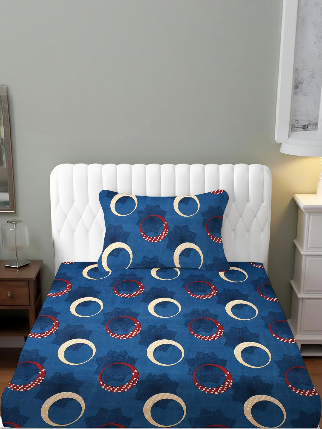 IVAZA Navy Blue Egyptian Cotton 800 TC Bedsheets