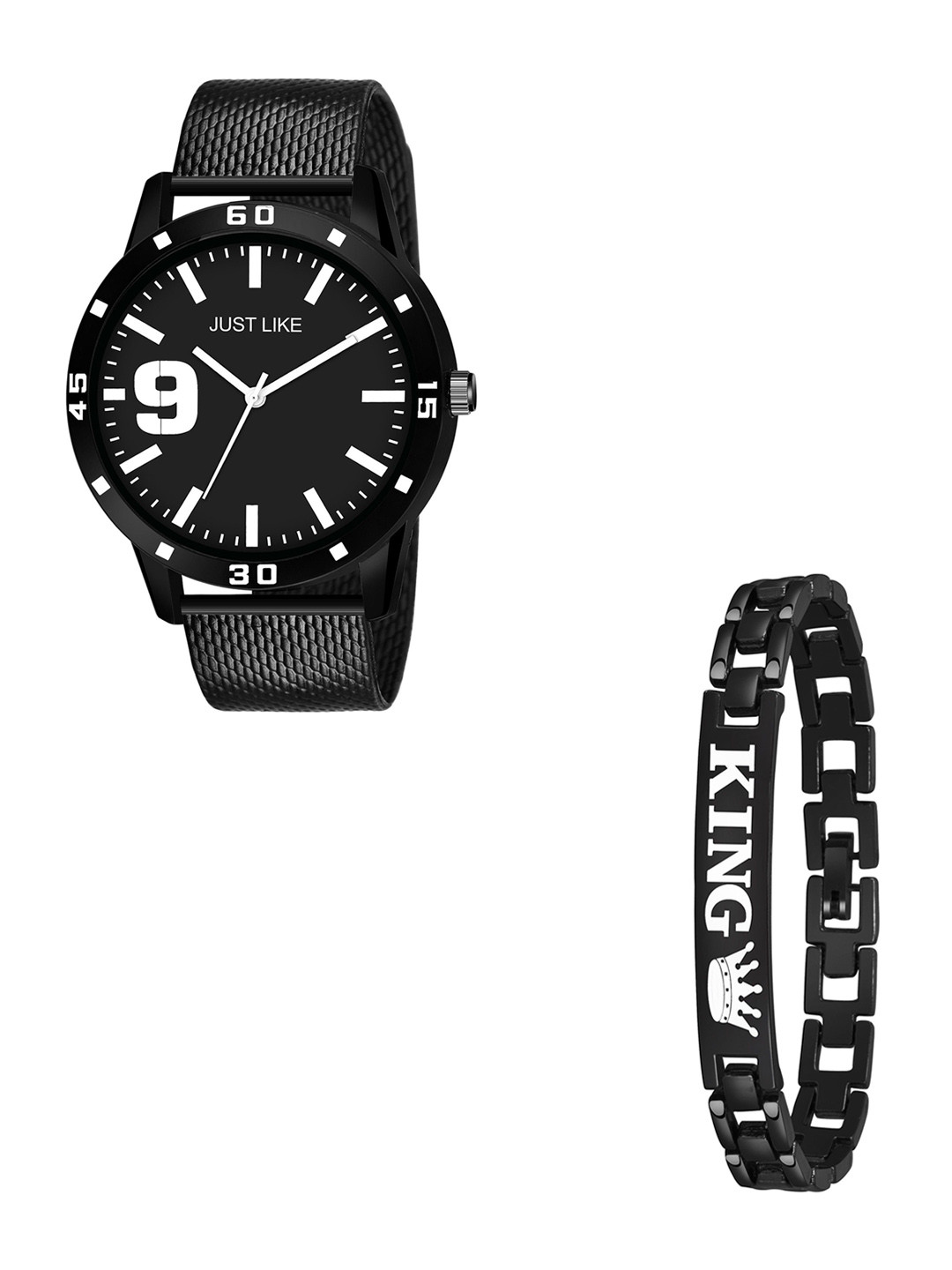 JUST LIKE Unisex Bracelate  & Analogue Watch Gift Set  WATHDXGQR4ZUCJVG