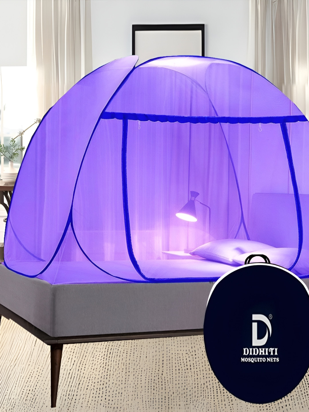 didhiti Purple Queen Size Tent Mosquito Net