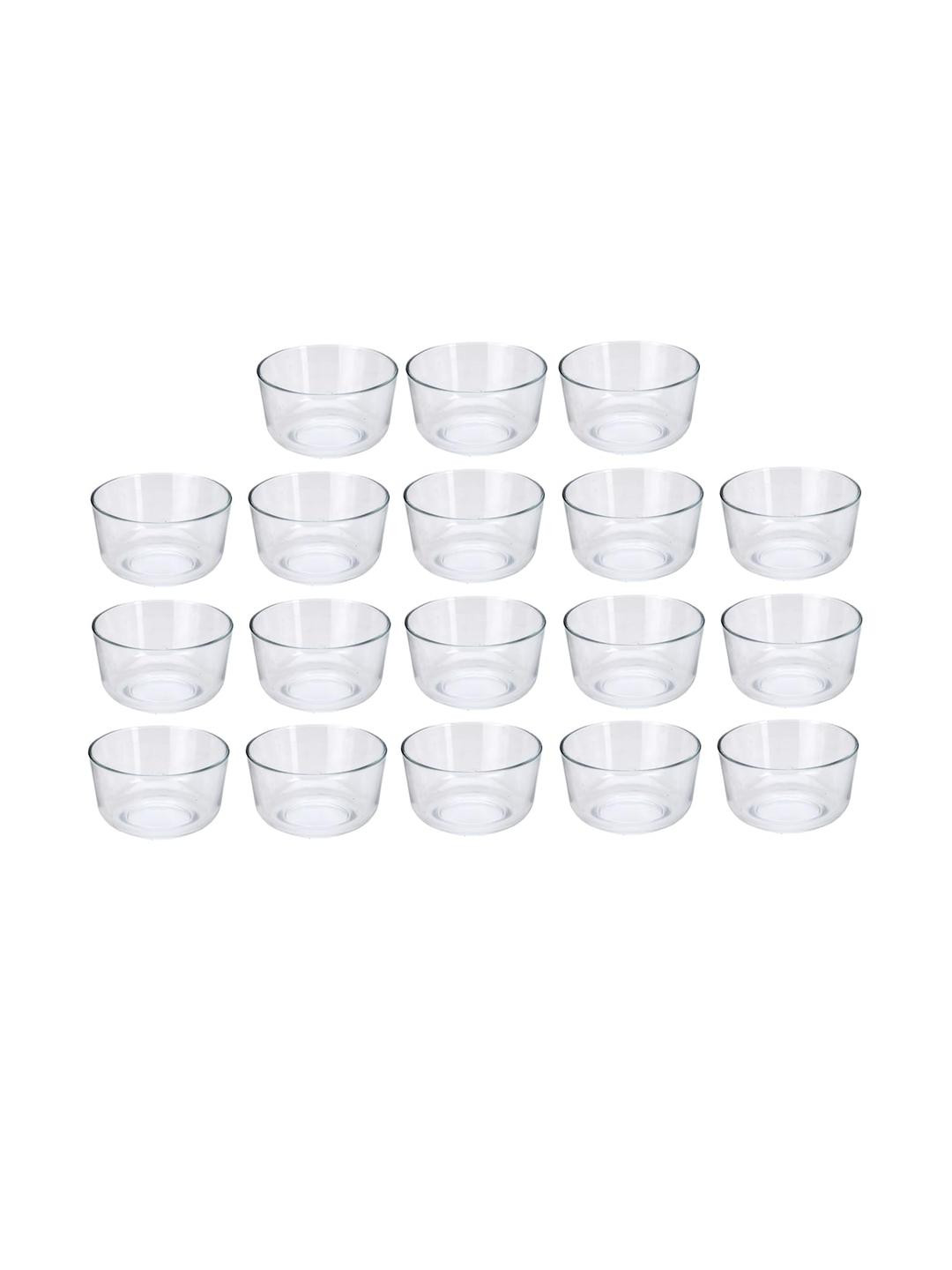 Somil Set of 18 Clear Glass Bowl 700 ML