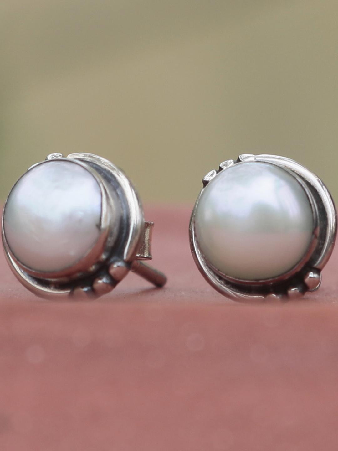 FUSIONARI women 925 Sterling Silver Stud Earrings Women