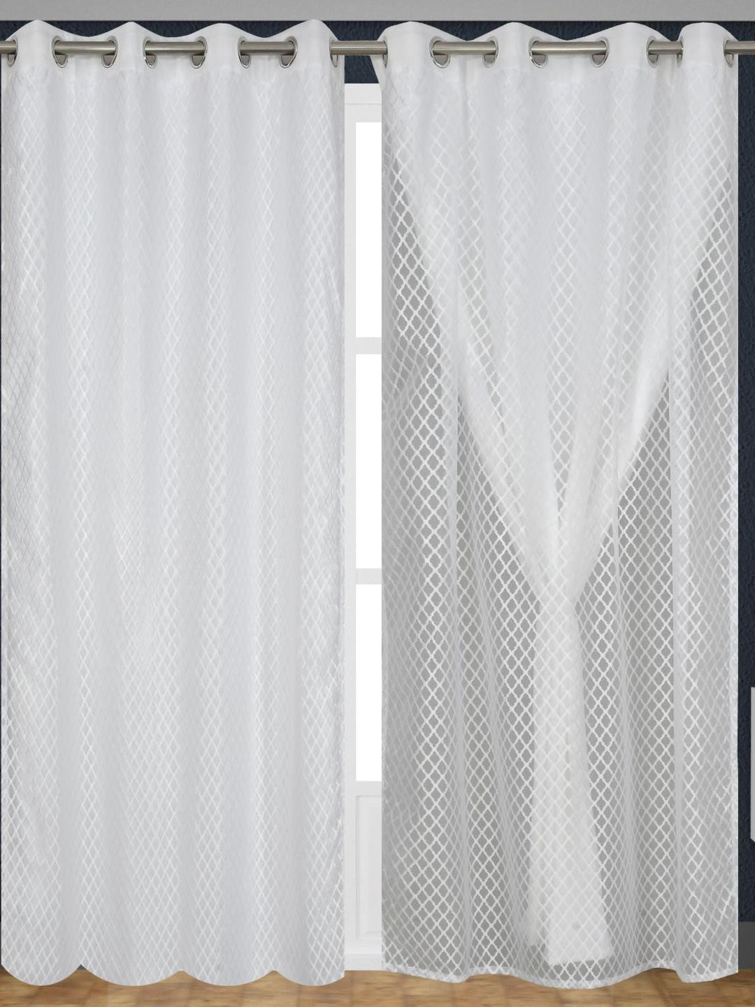 IVAZA door curtain with net design