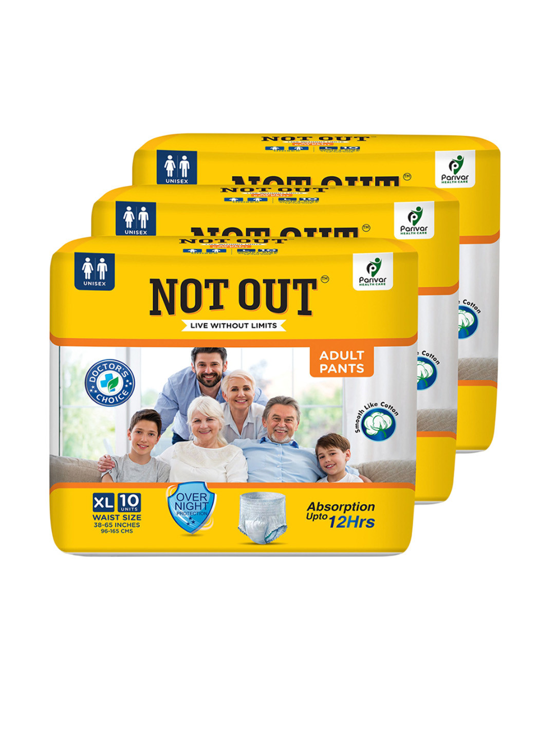 Not Out Set Of 3 Live Without Limit Adult Pants- XL- 10 Units