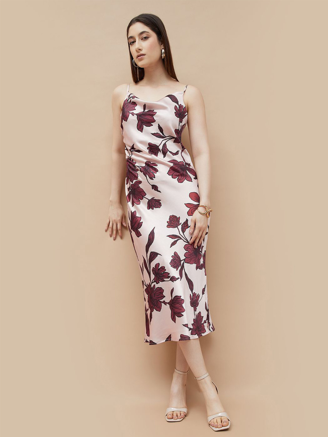 CODE by Lifestyle Women Floral Print Sheath Midi Dress