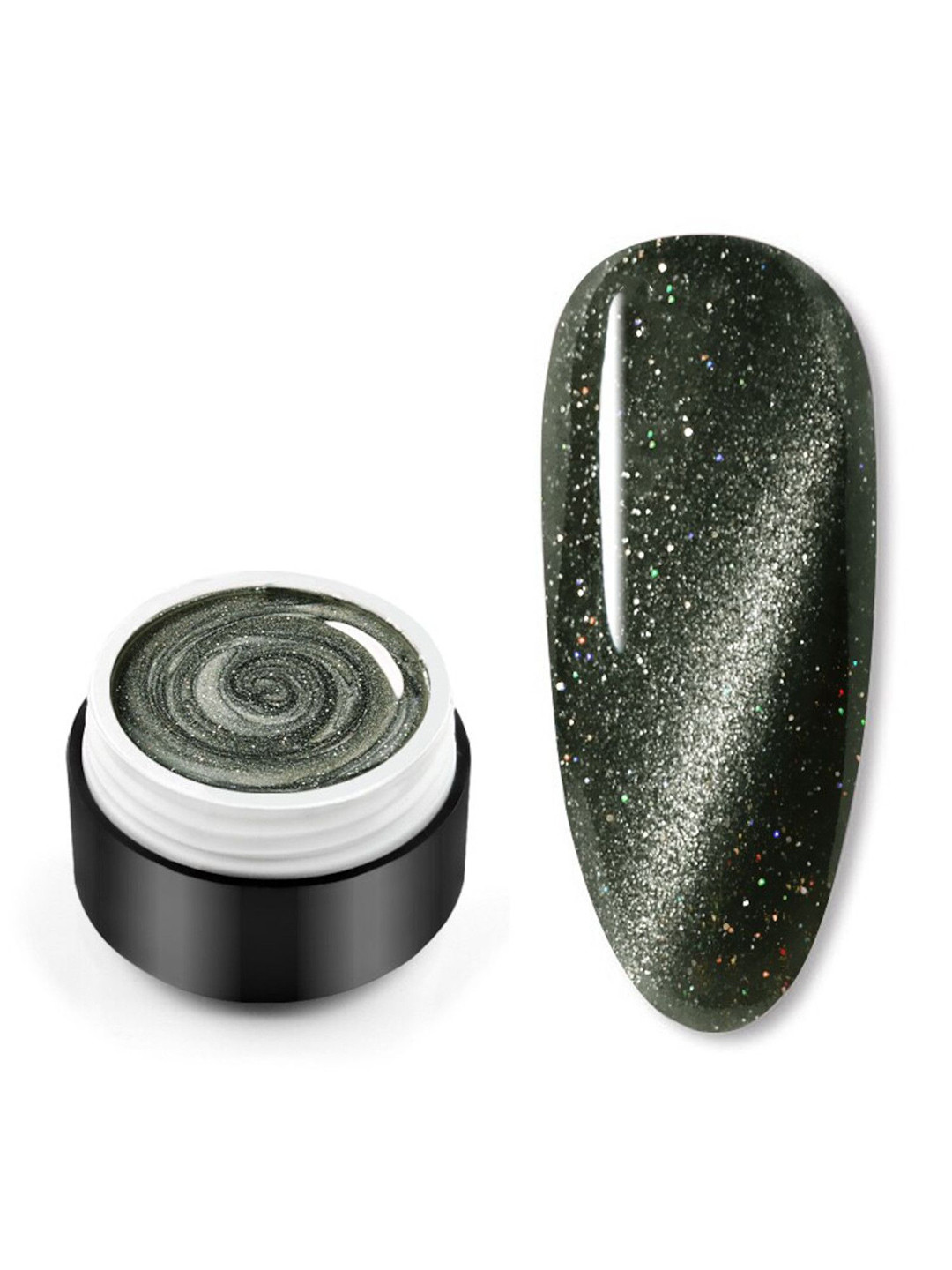 BELLE GAGA Laser Glitter Galaxy Cat Eye Magic Nail Polish- 5 ml- Shade- S27