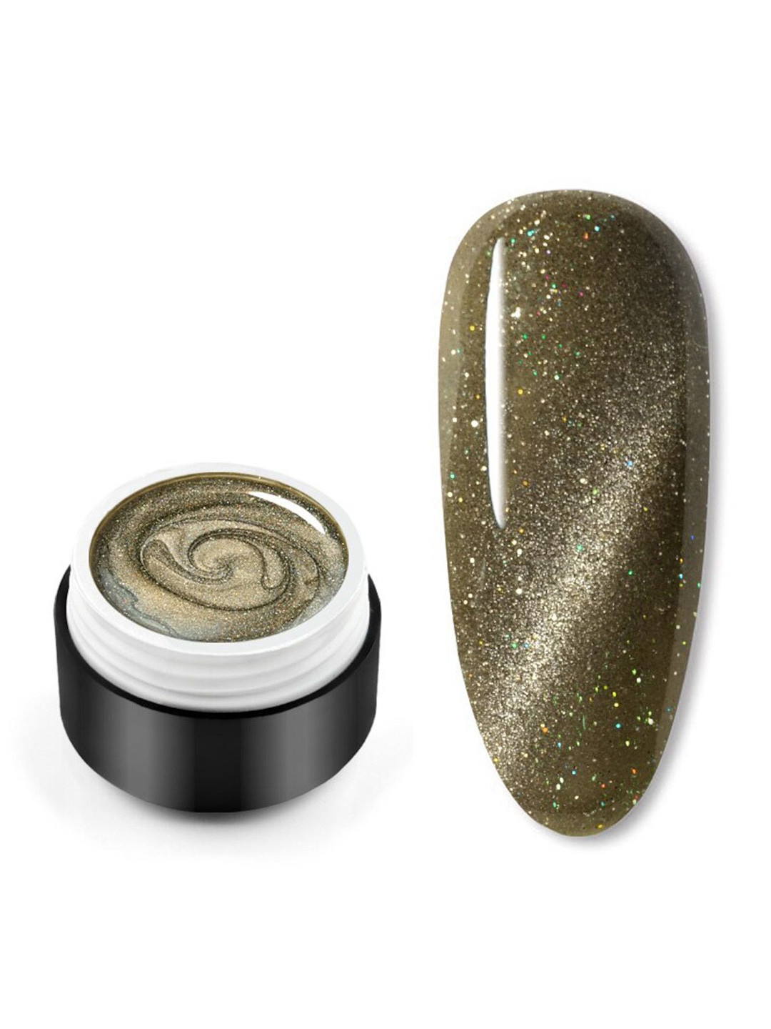 BELLE GAGA Laser Glitter Galaxy Cat Eye Magic Nail Polish- 5 ml- Shade S24