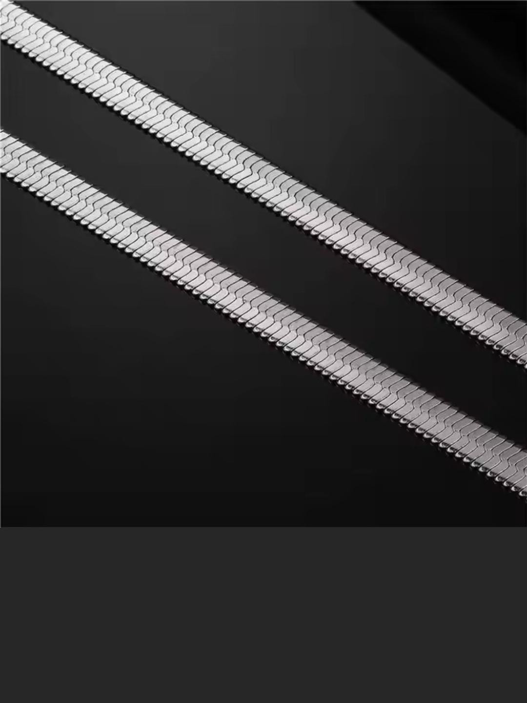 Fashion Frill Silver-Plated Stainless Steel Necklace