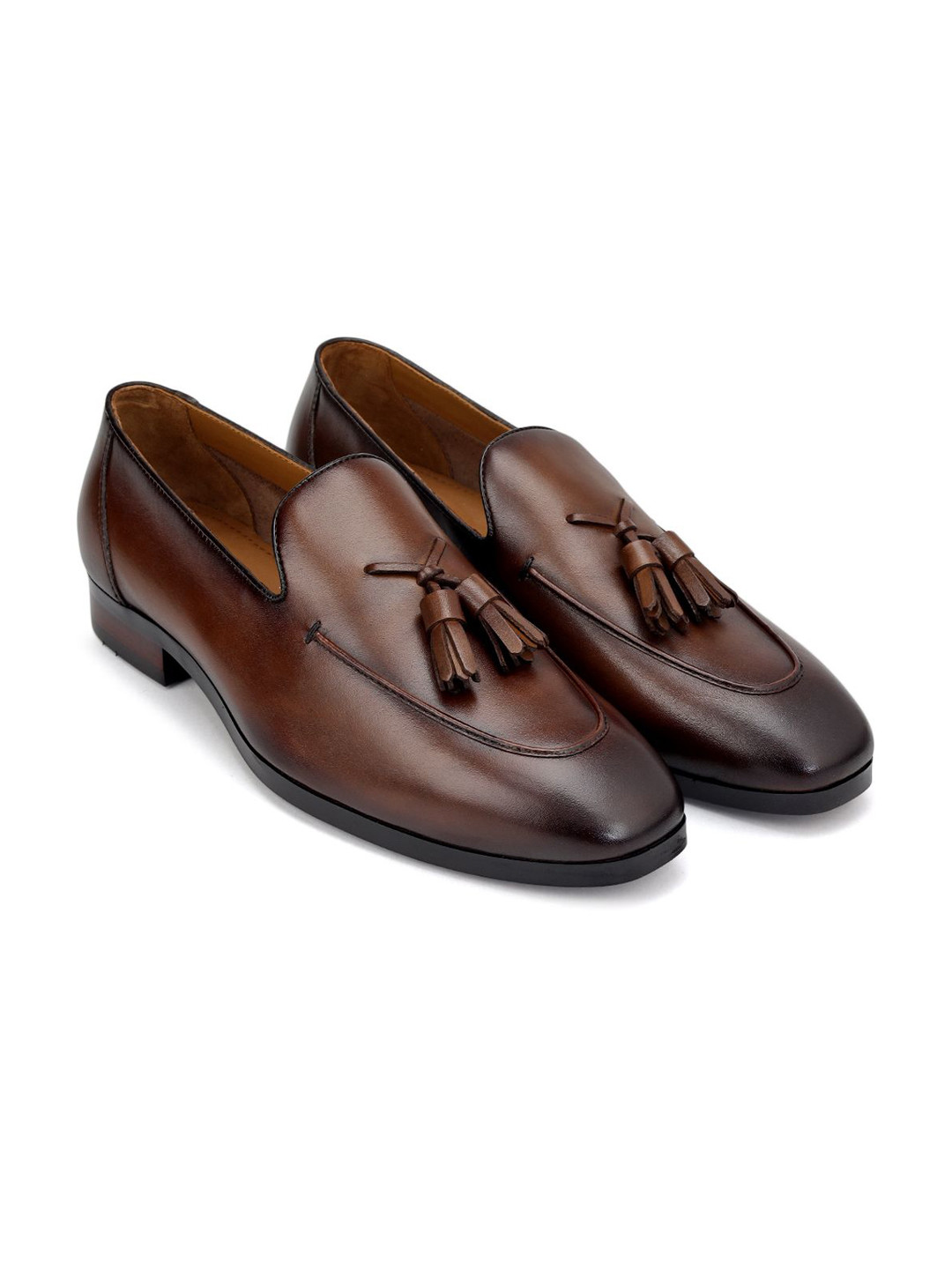 ROSSO BRUNELLO Round-Toe Slip-On FormalShoe