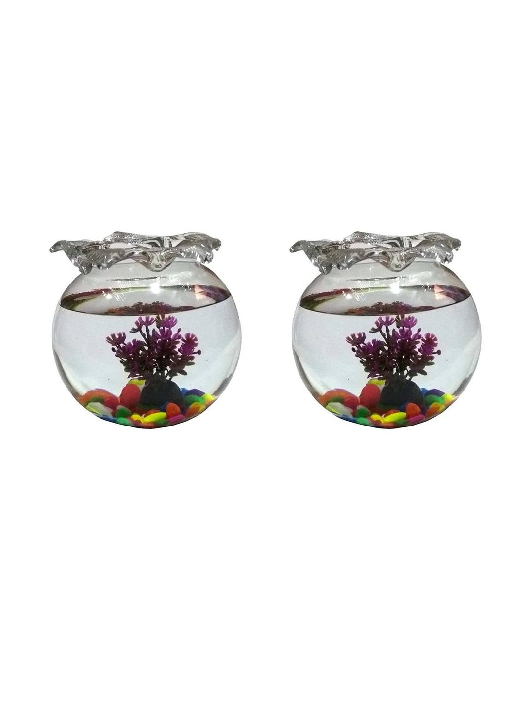 SOMIL Pack of 2 Glass Fish Bowl