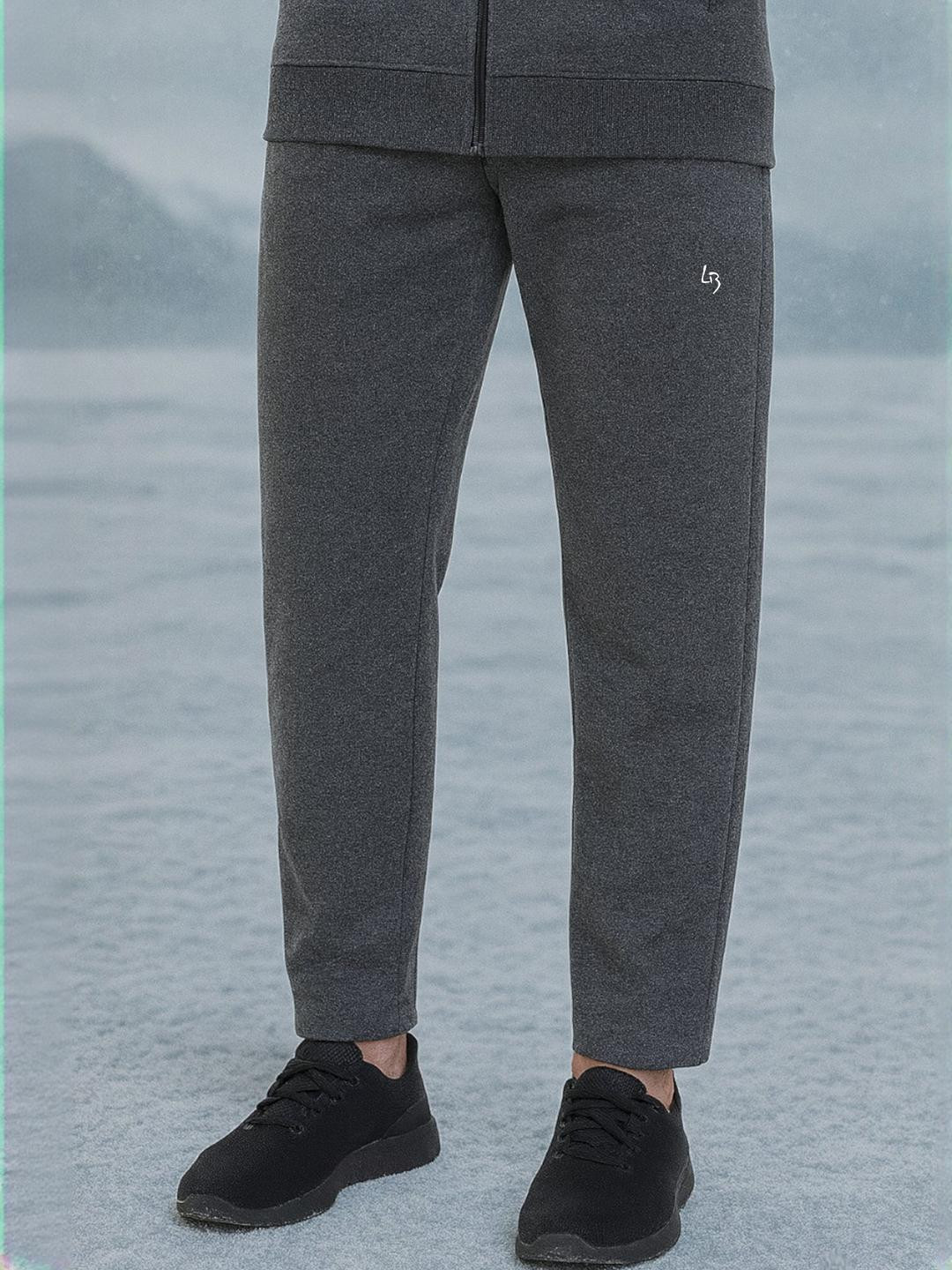 LEE BONEE Men Solid Two Thread Cotton Fleece Winter Track Pant