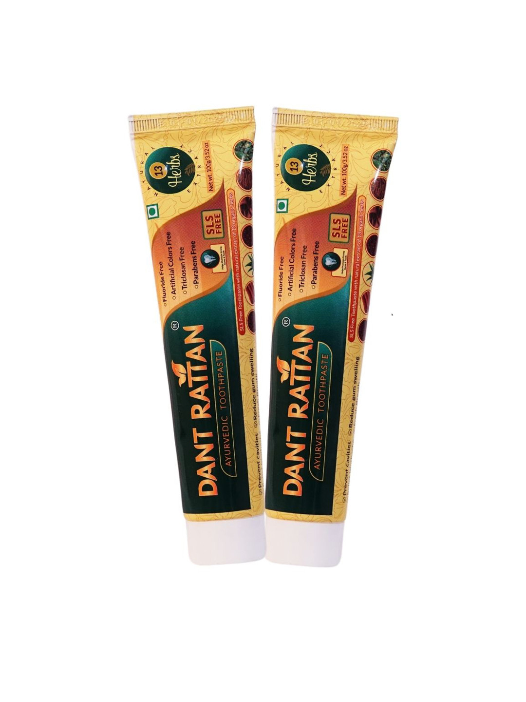 DANT RATTAN Set Of 2 Ayurvedic Toothpaste -With Sunthi - 100 g Each
