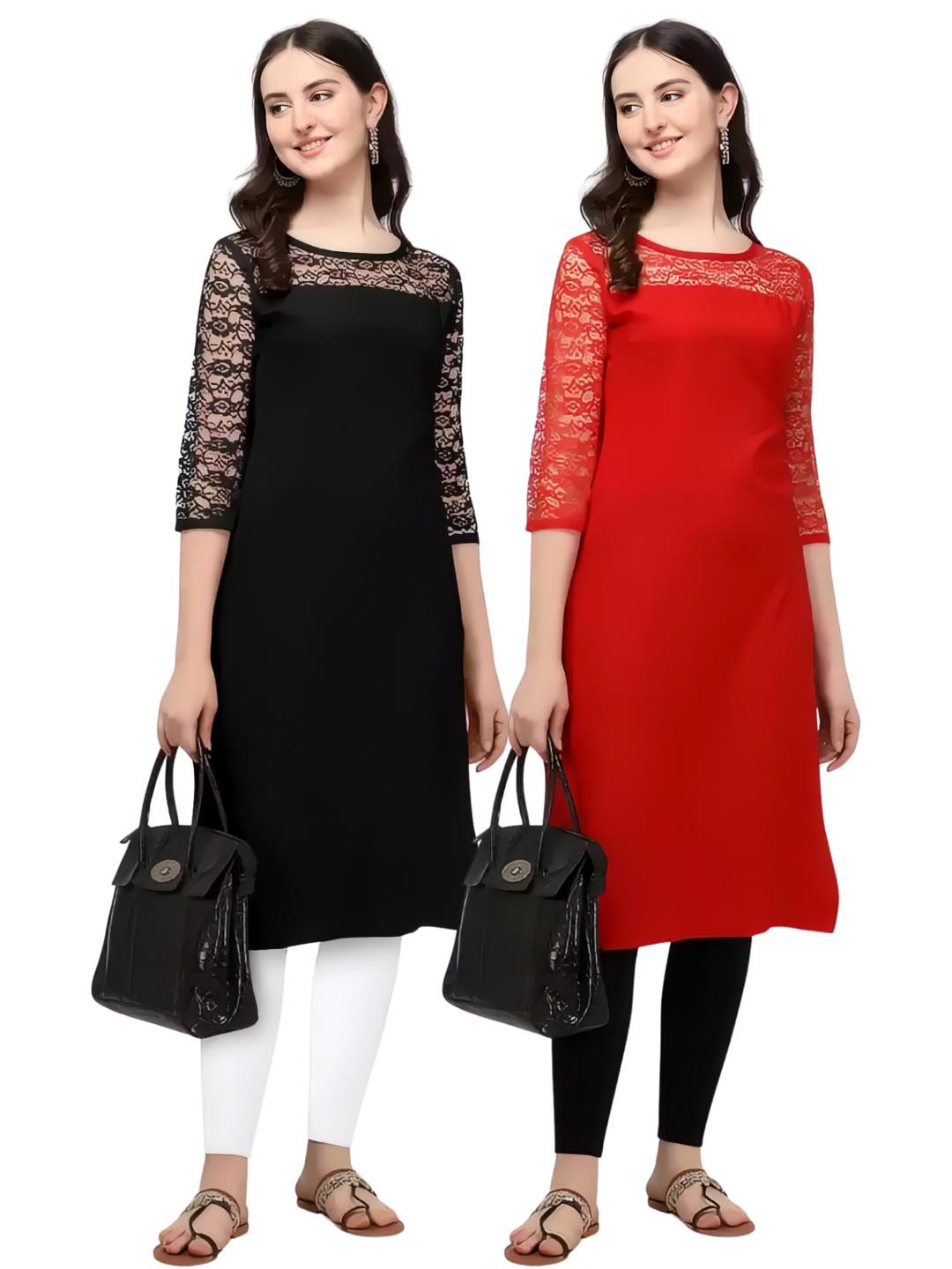 HIALTO Women Black Other Kurtis