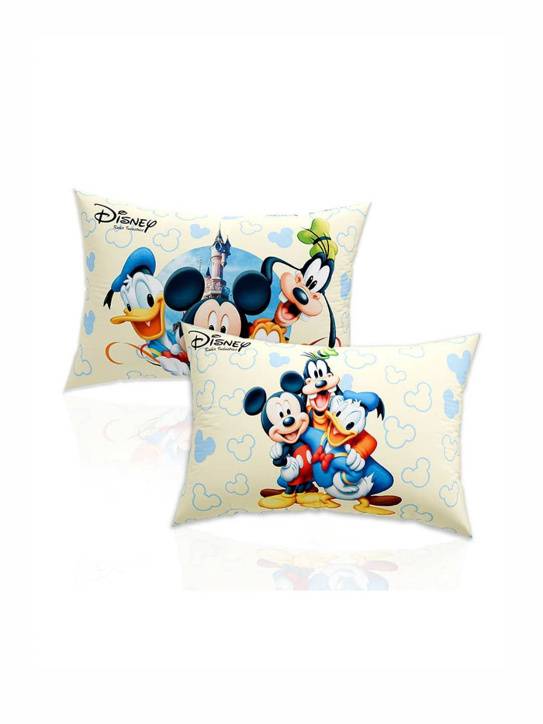 Aura Cream 2 Pieces Cartoon Characters Printed Microfiber Baby Pillow