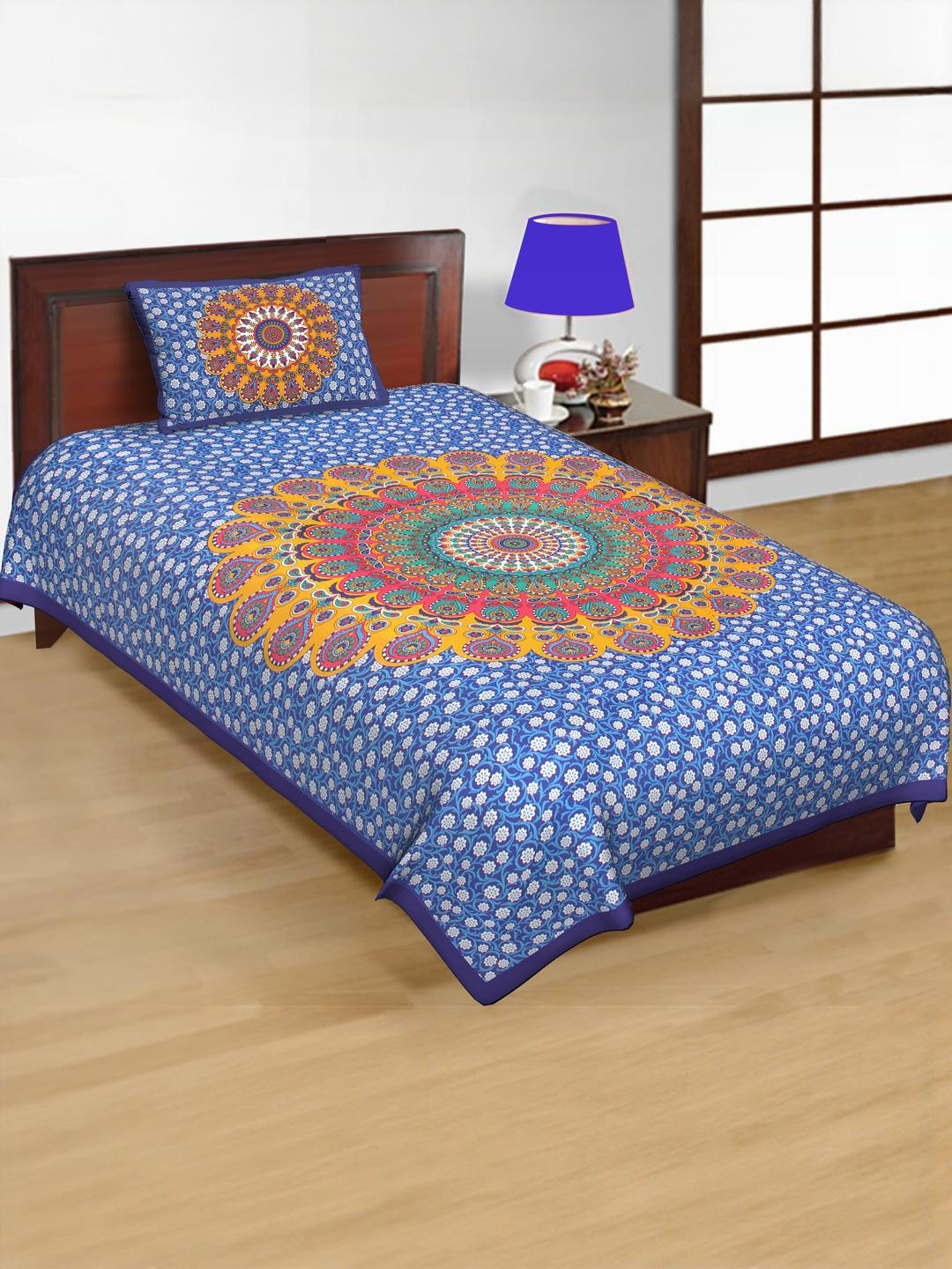 Jaipuri Print Premium Full Length Bedsheet set