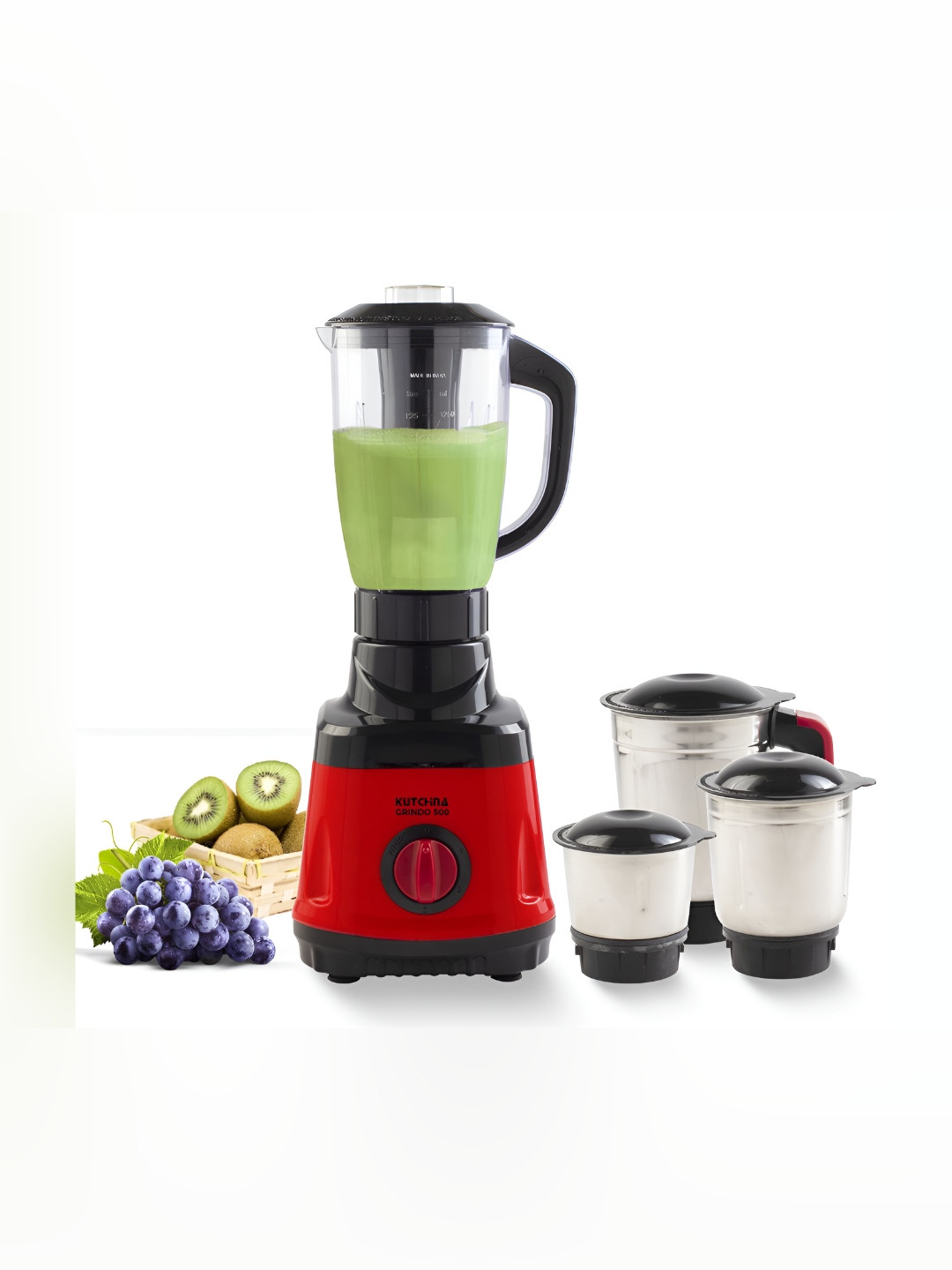 Kutchina Grindo Excel Red Wet And Dry Grinder With Juicer Mixer Grinder 500 Watt