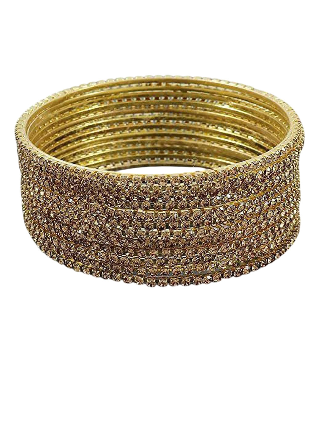 trylo fashion Set Of 12 Zircon Studded Bangle