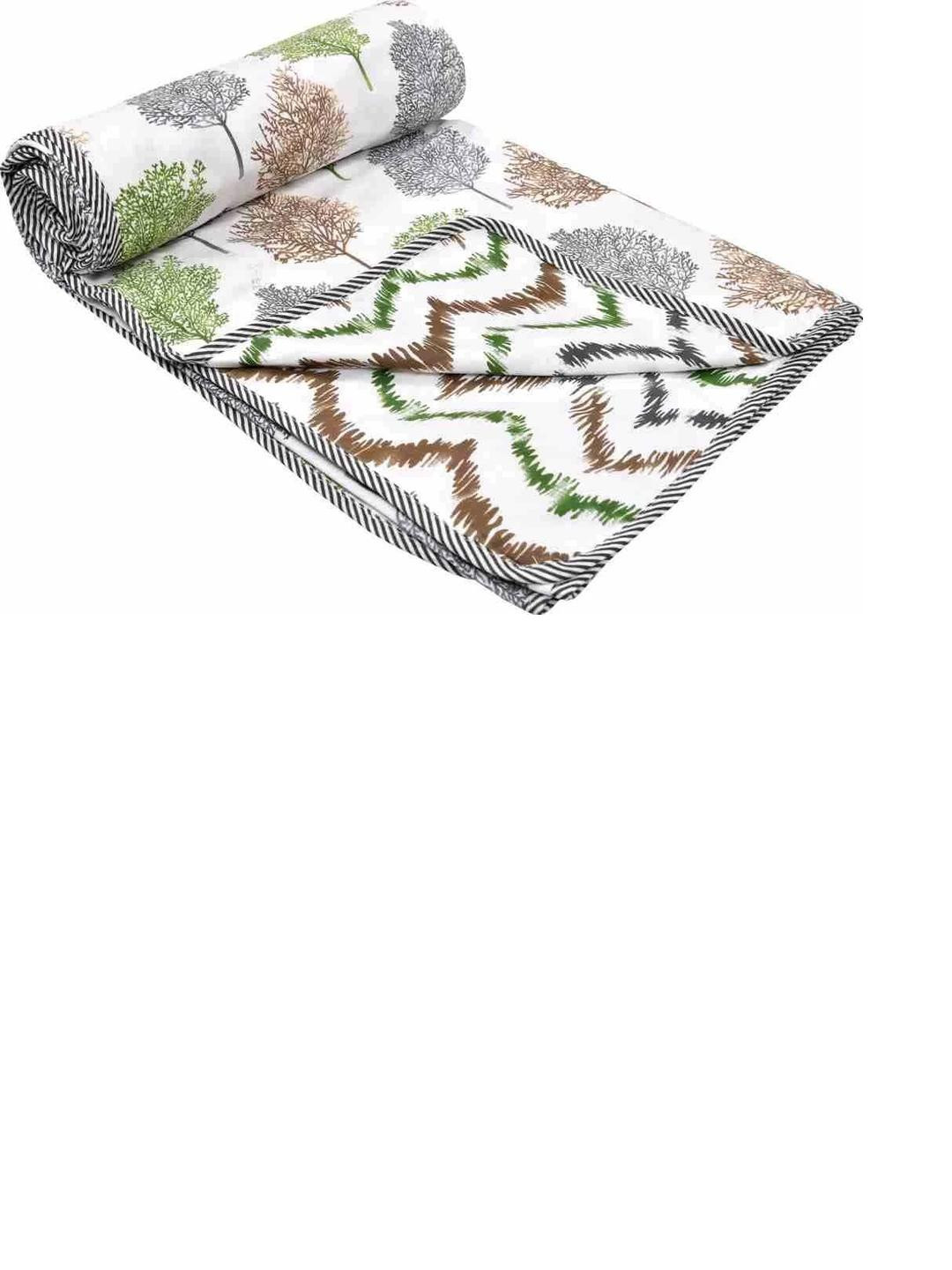 Doristyle Lavender 500 GSM Checked Microfiber Double Bed Comforter