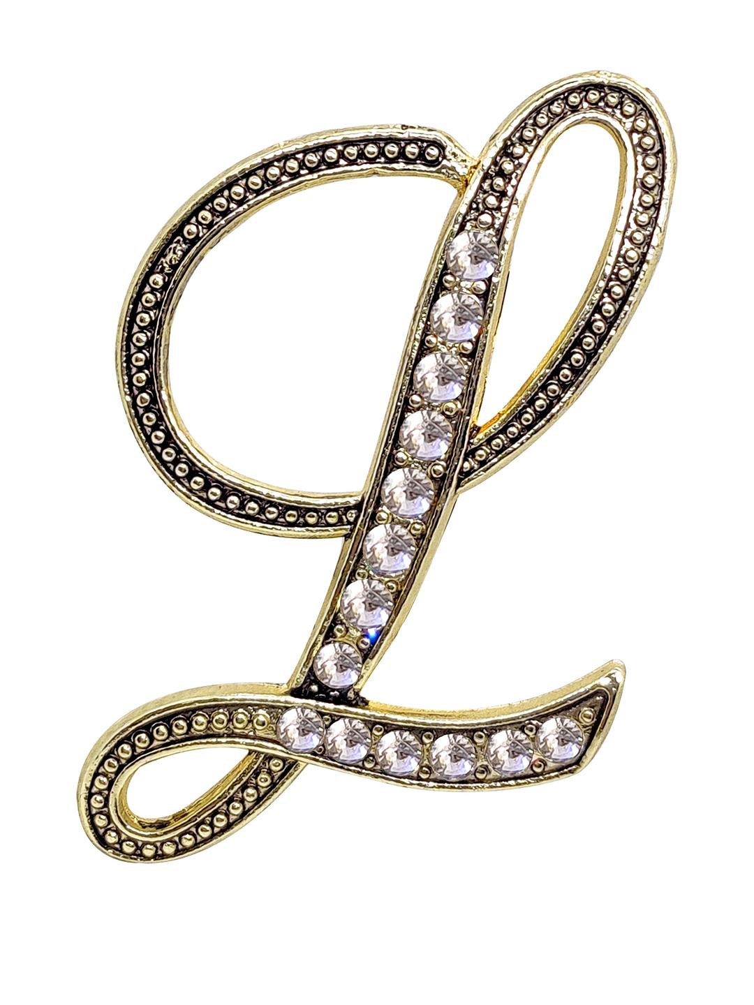 FURE L Initial Alphabet Brooch
