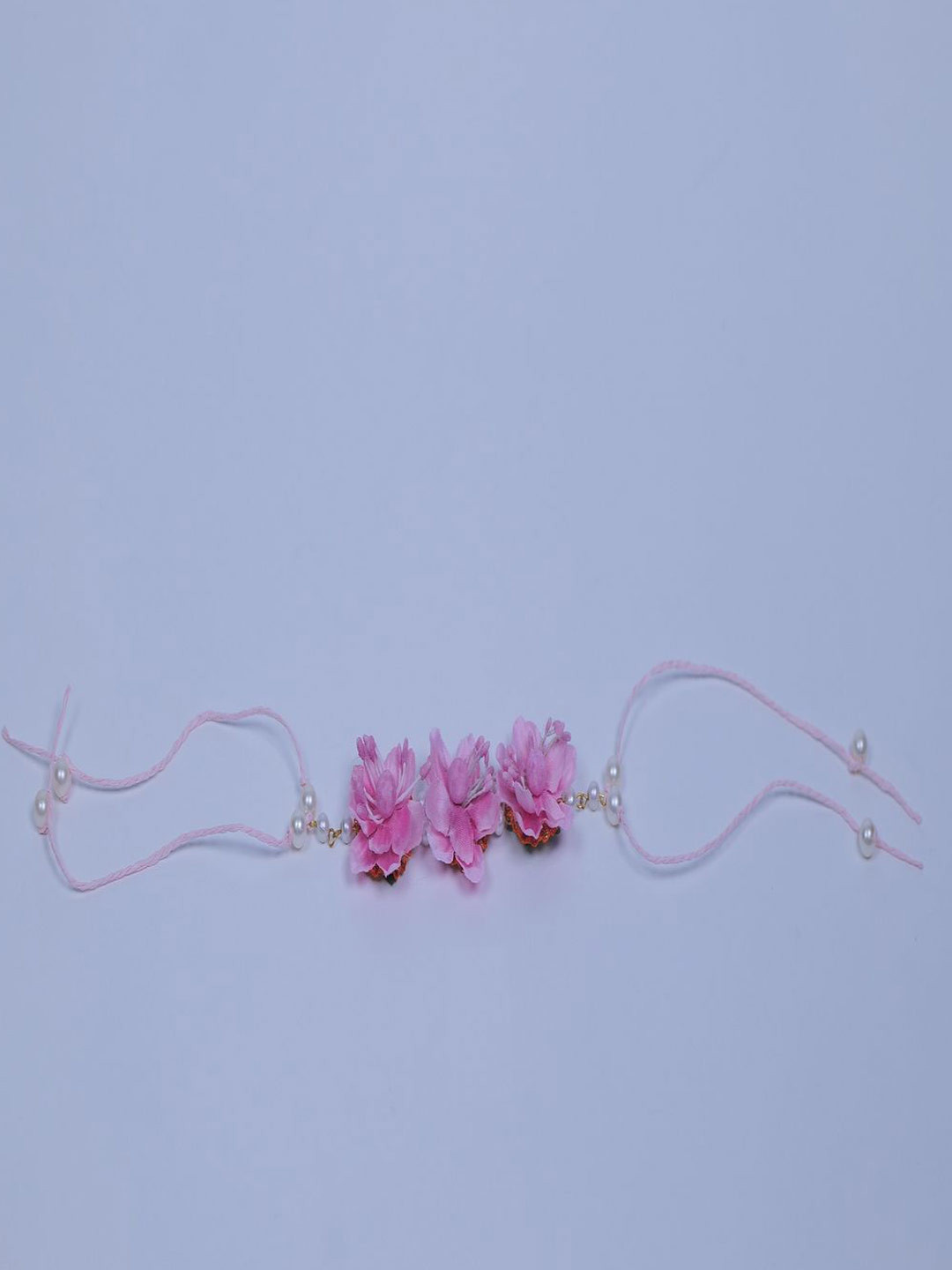 Flosaira Flower Design Beaded Thread Rakhi