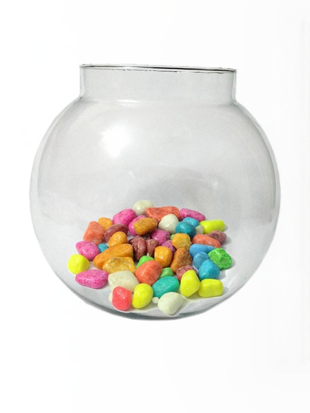 Somil Transparent Round Decorative Glass Fish Pot 1.5L