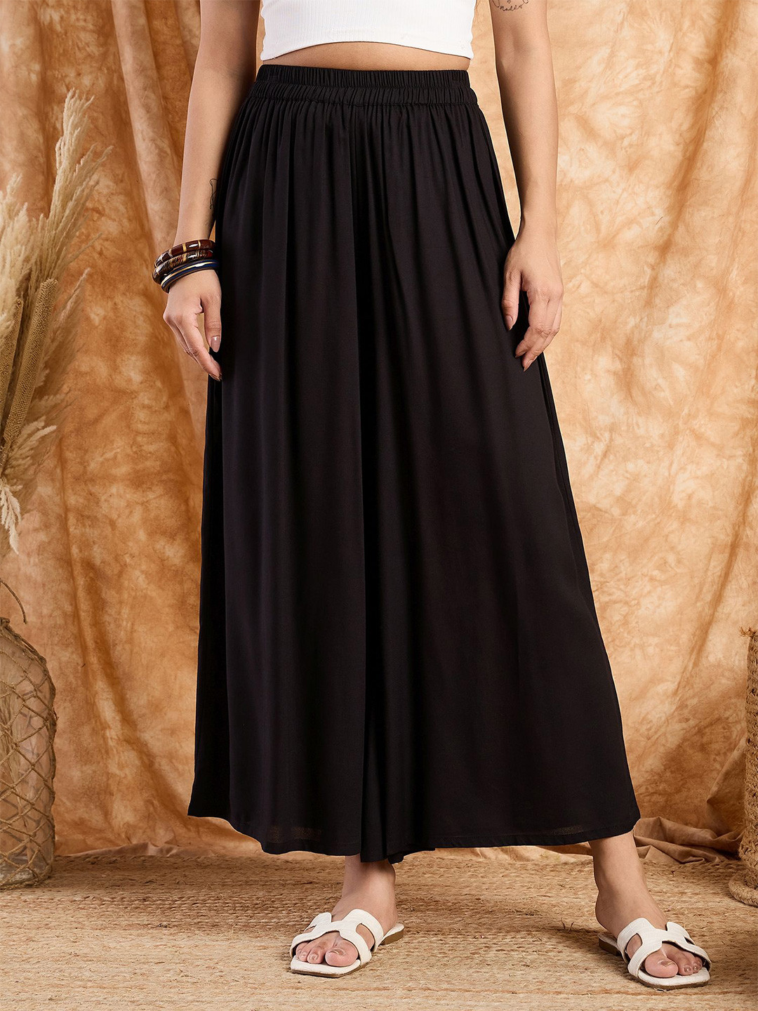 InWeave Women Flared Palazzos