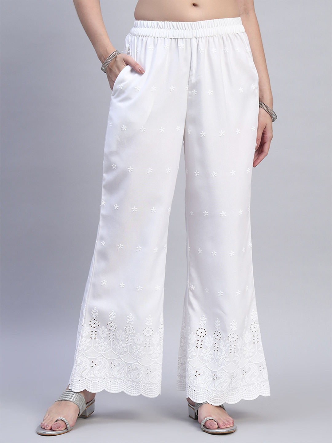 Shopping Queen Women Embroidered Ethnic Palazzos
