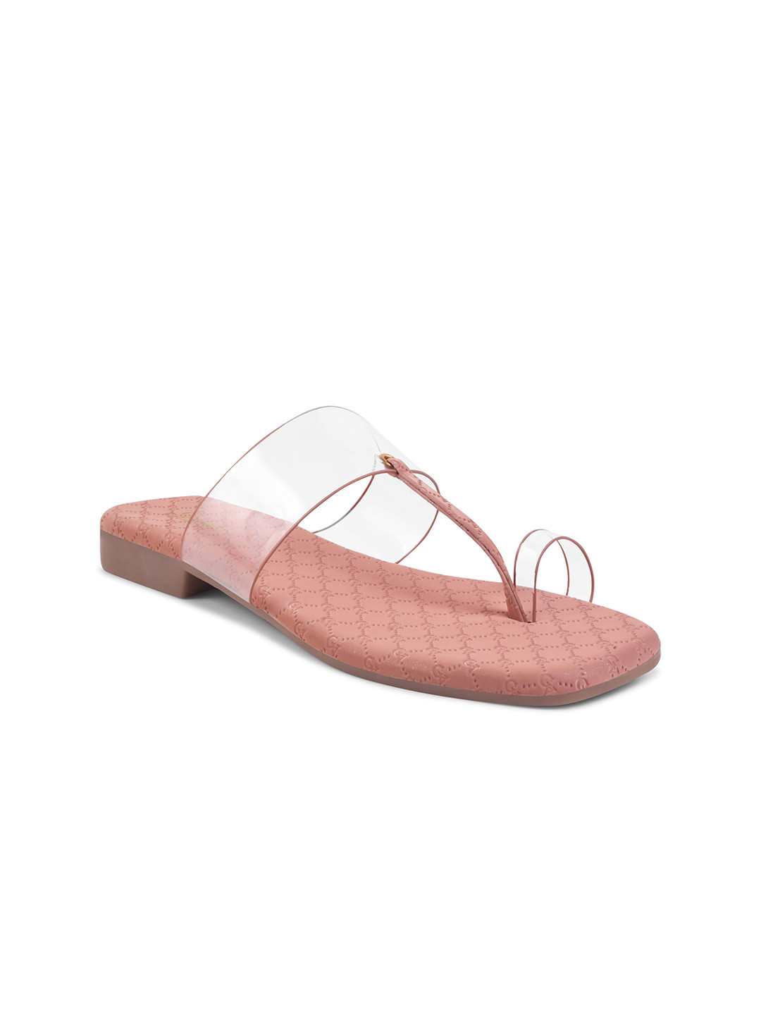 Padchin Women Laser Cuts Open Toe One Toe Flats