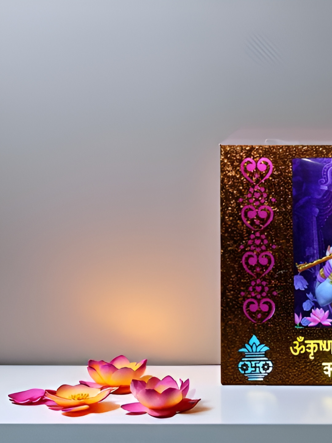 SHRI KHATU SHYAM CREATION Radhe Krishna Religious Wall Photograph with Back Light