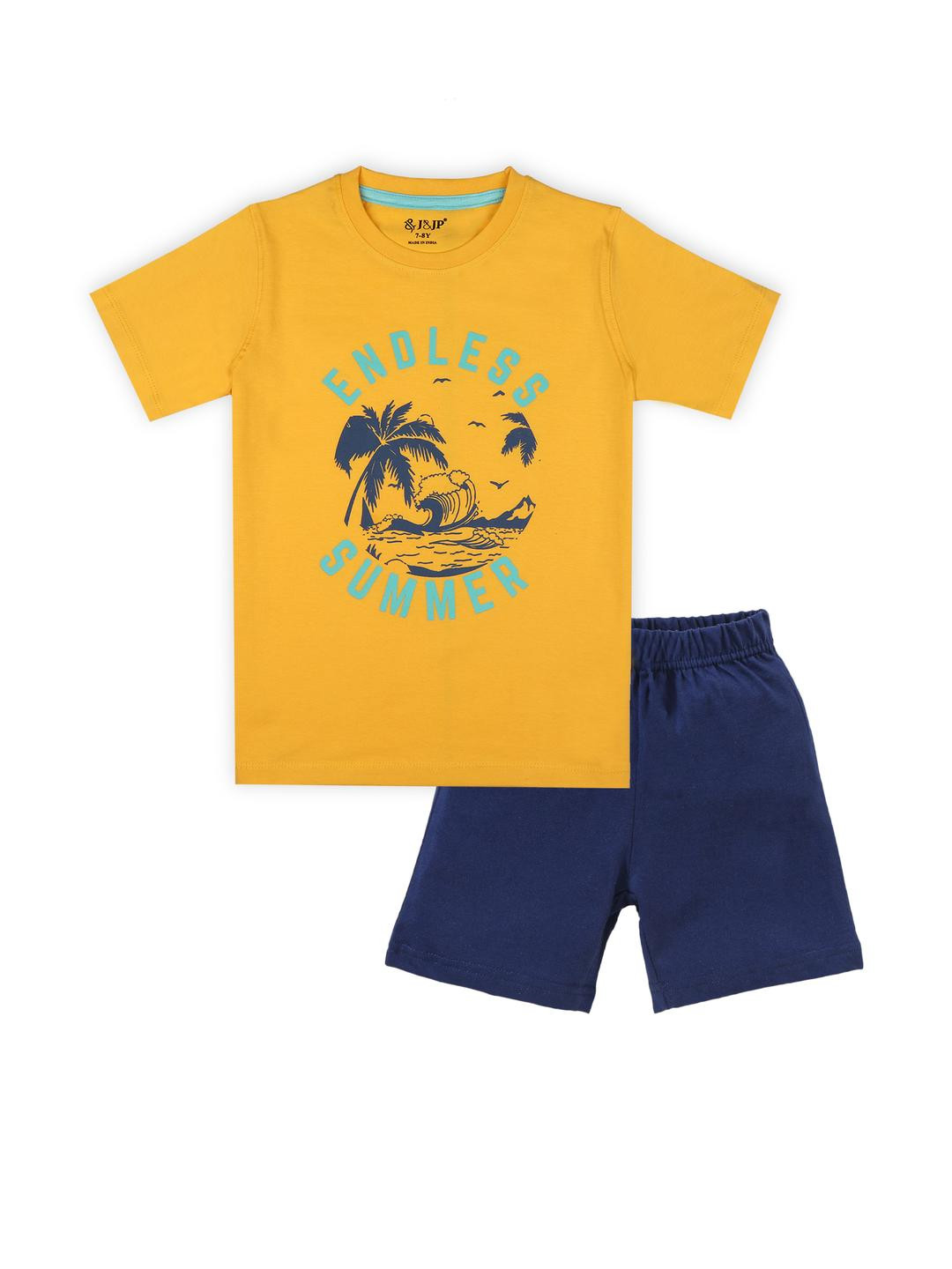 J&JP Boys Printed T-shirt & Short Set