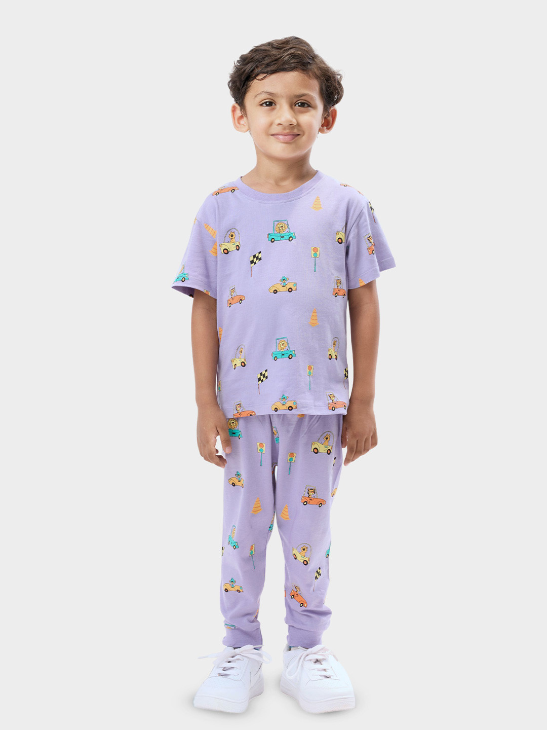 Orange Sugar Unisex Kids Printed Top with Pyjamas