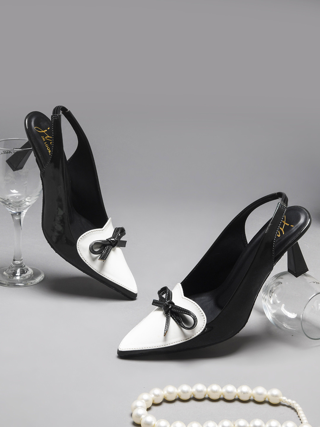 JM Looks Women Party Stylish Comfortable Kitten Heel Sandals with Bows