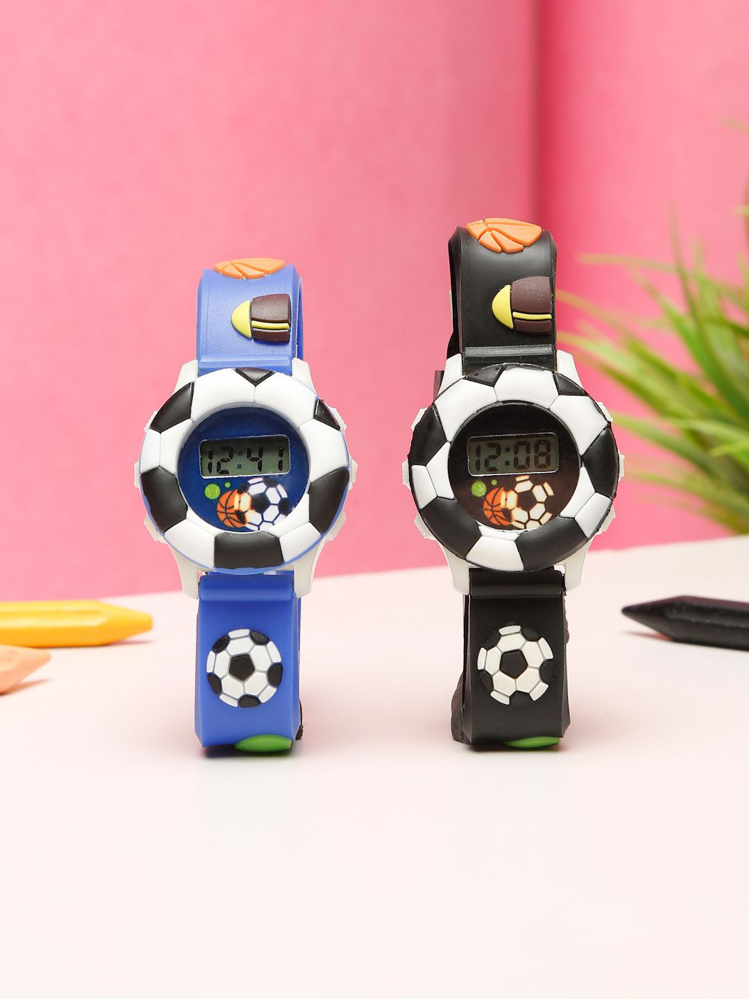 Stoln Kids Gift Set of 2 Footbal Designed Digital Watch