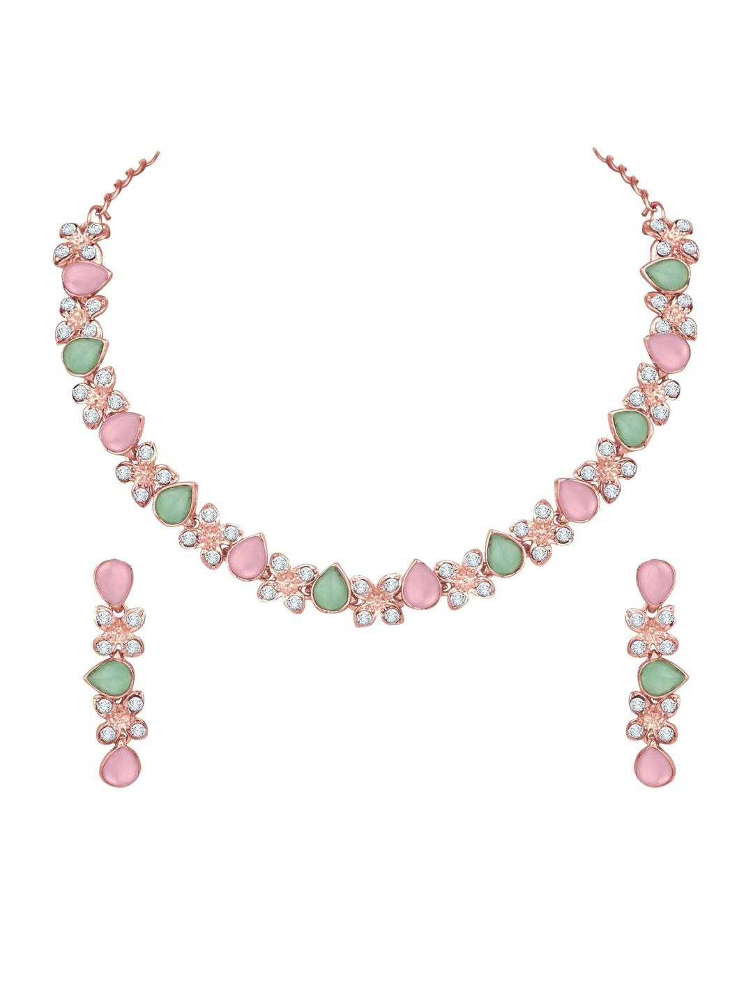 Atasi International Stone Studded Jewellery Set