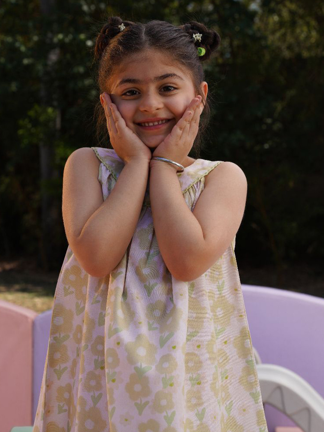 Cutie Patuti Girls Cotton Floral Printed A-Line Dress