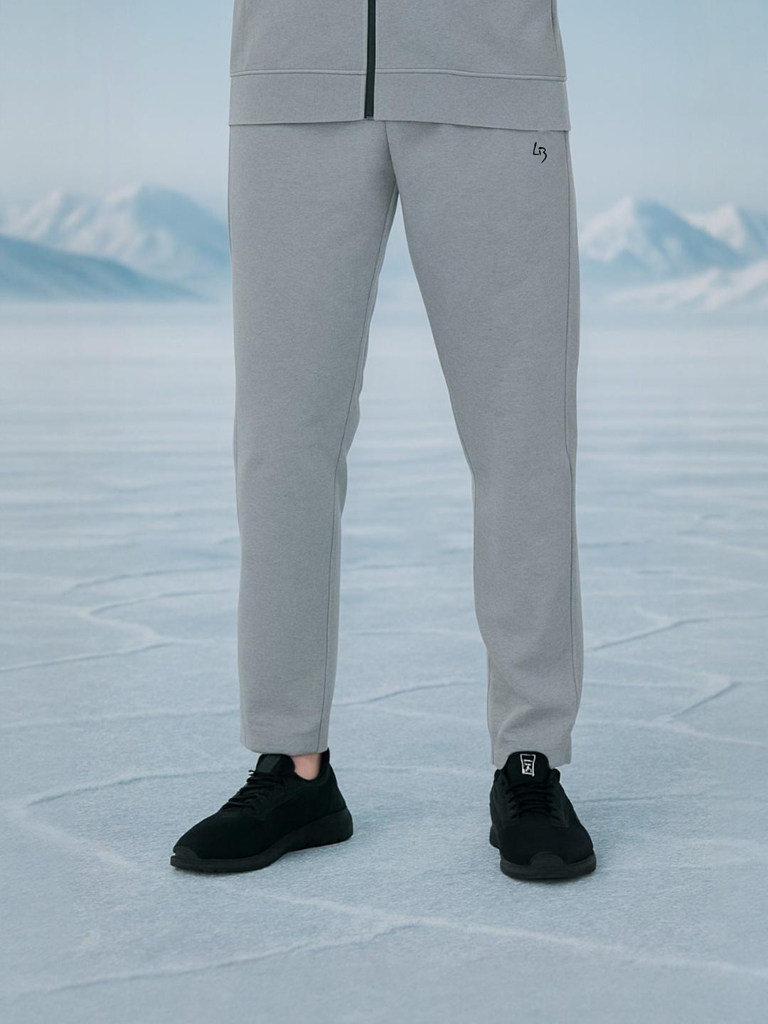 LEE BONEE Men Plus Size Solid Two Thread Cotton Fleece Winter Track Pant