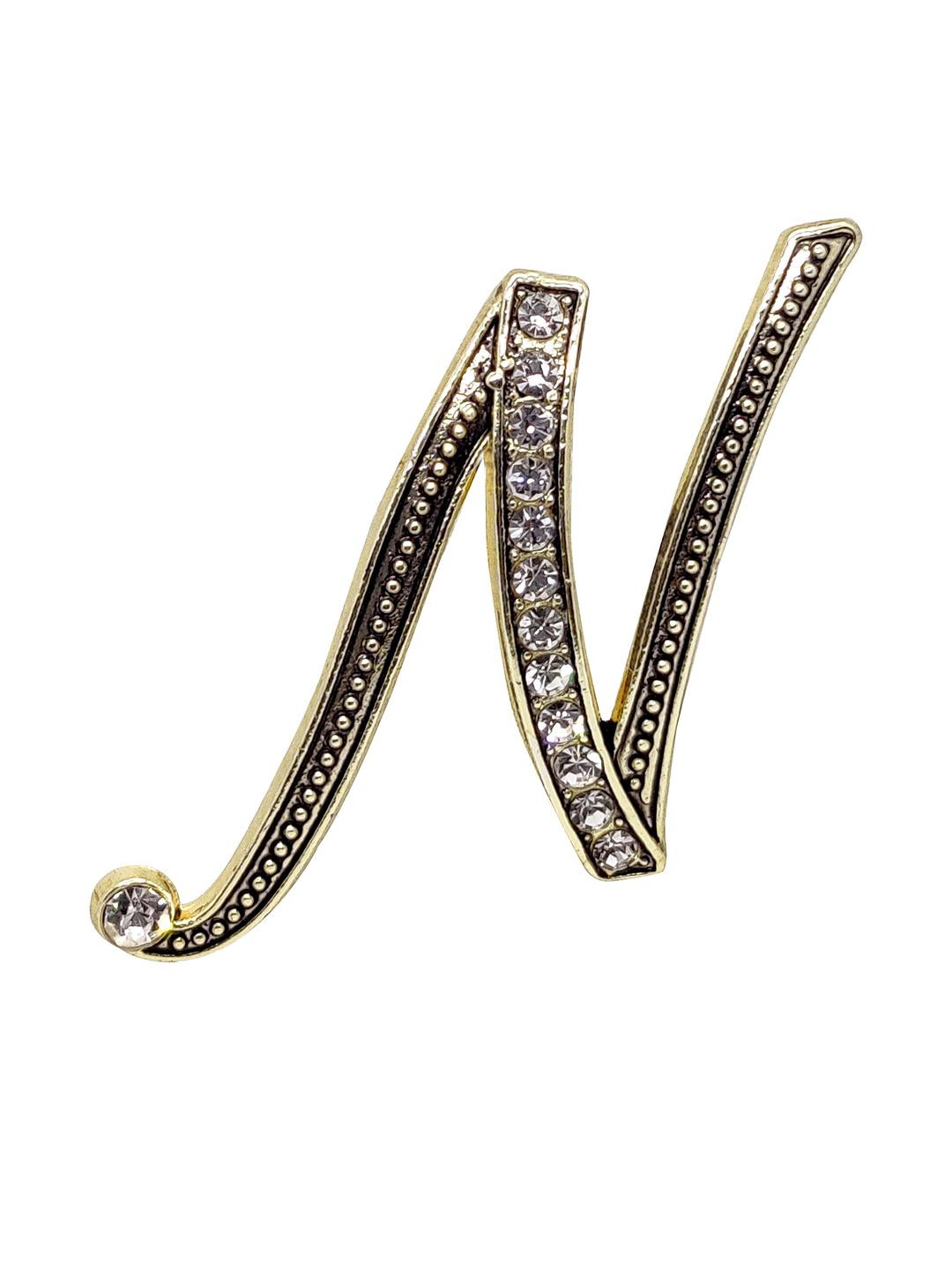 FURE N Initial Alphabet Brooch