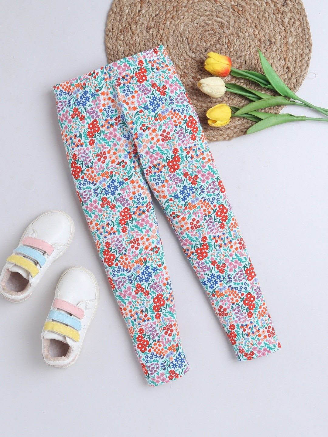 BRIGHT STARS KIDSWEAR Girls Printed StretchableLeggings