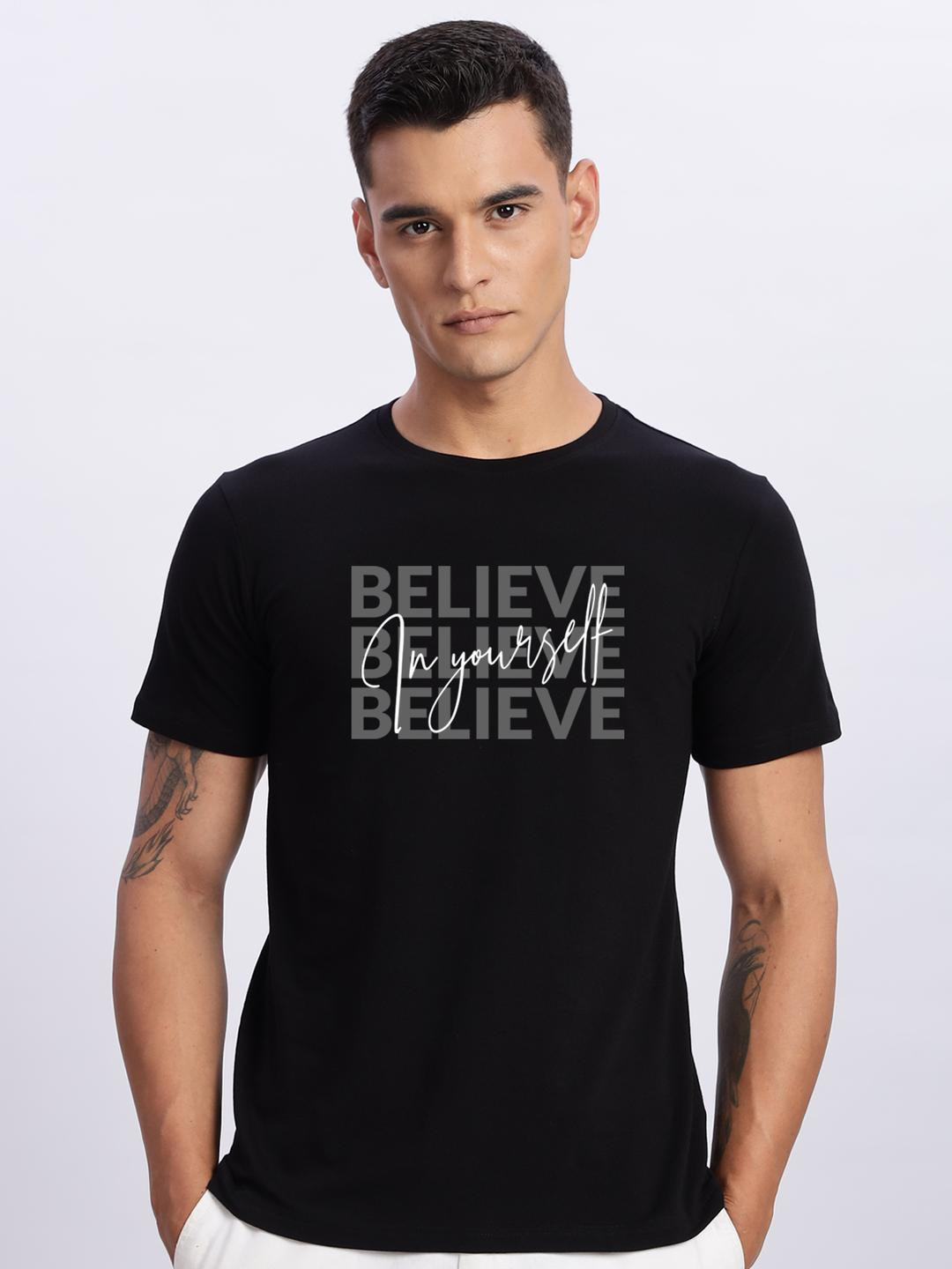 ADRO Men Black Tshirts