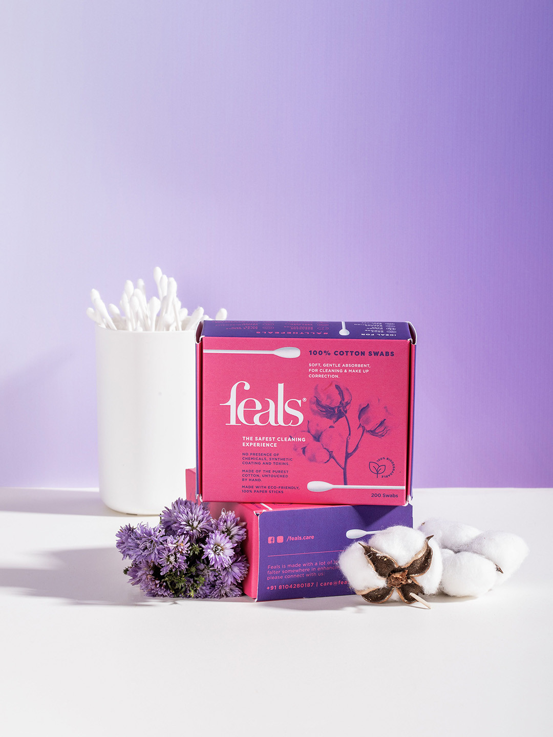 FEALS Cotton Ear Buds - 100 Pcs