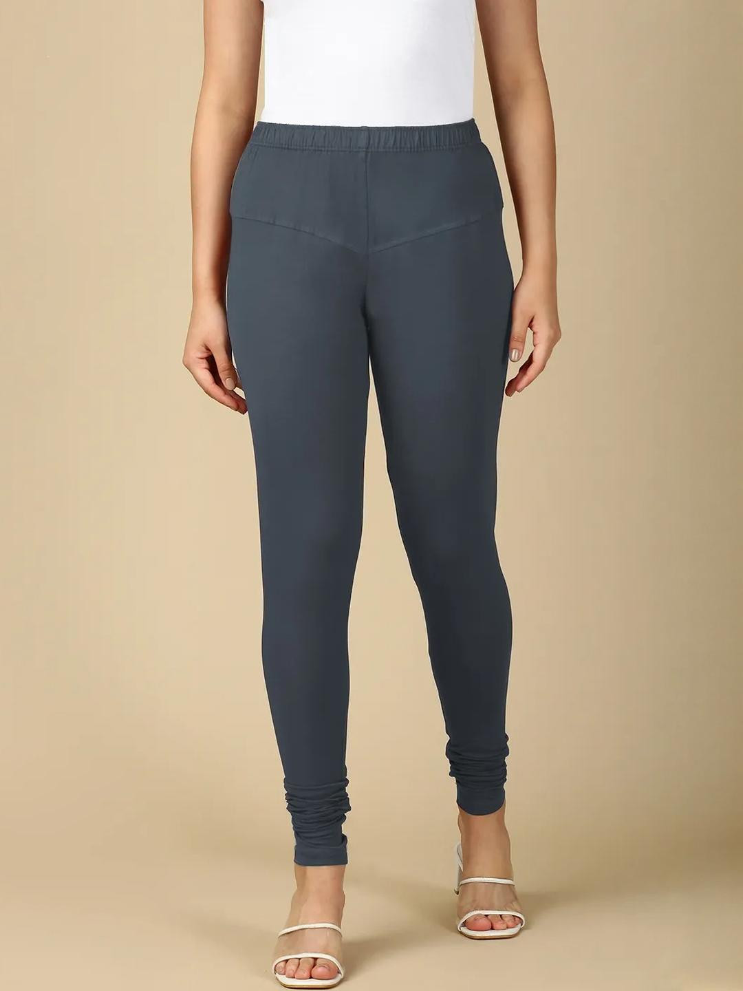 HAYA Women's Full Length Cotton Leggings- Grey