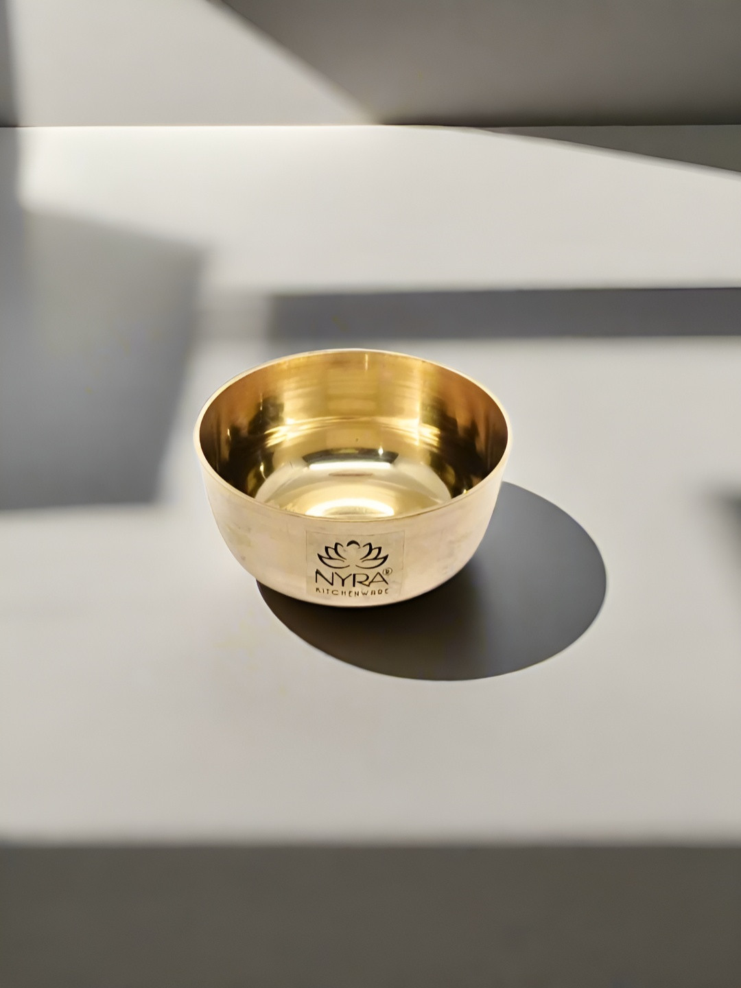 Nyra Kitchenware Bronze-Toned Dishwasher Safe Pure Bronze Dip Bowl-180ml