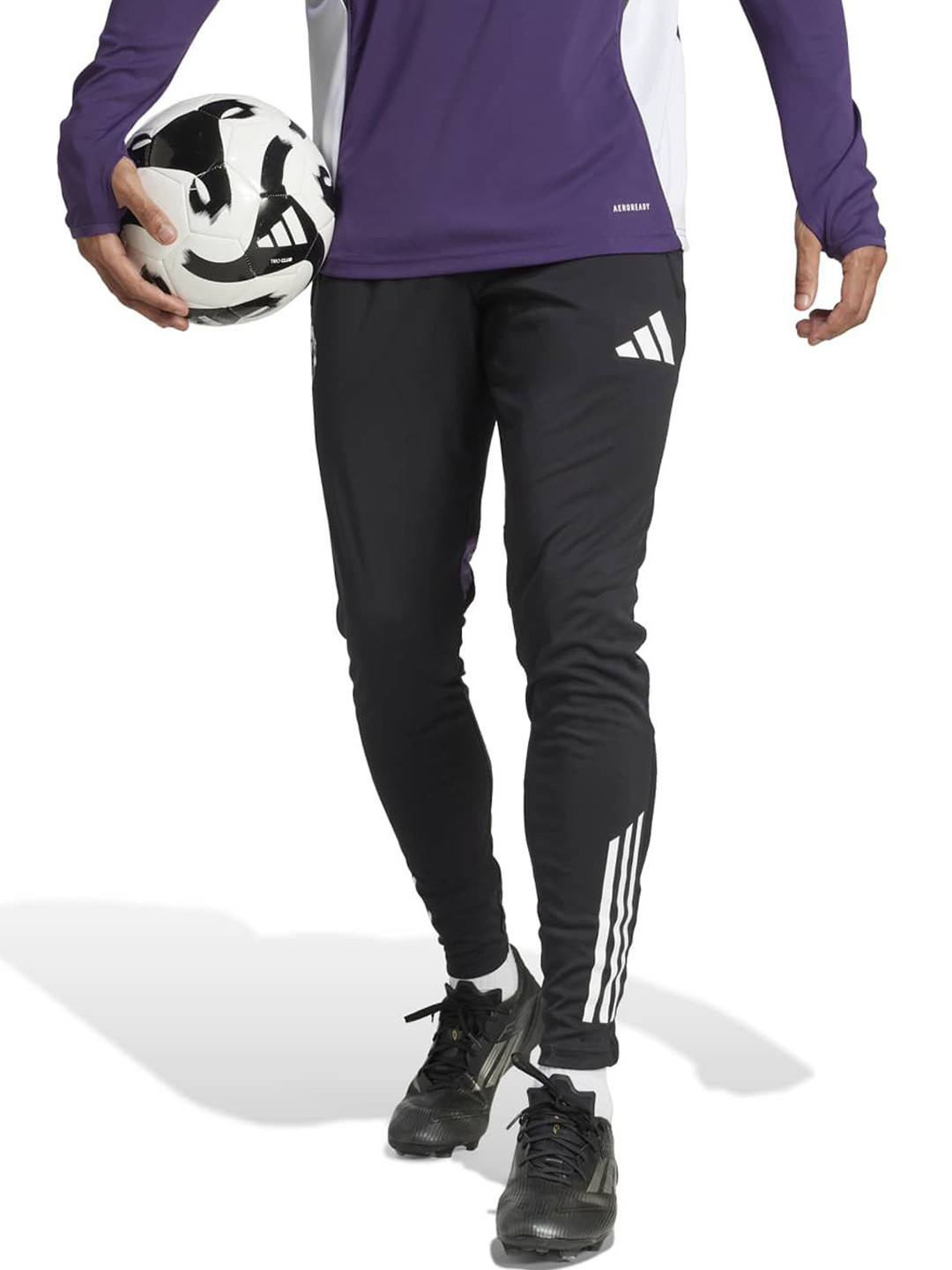 ADIDAS Manchester United Football Club Men Brand Logo Printed Mid Rise Track Pants