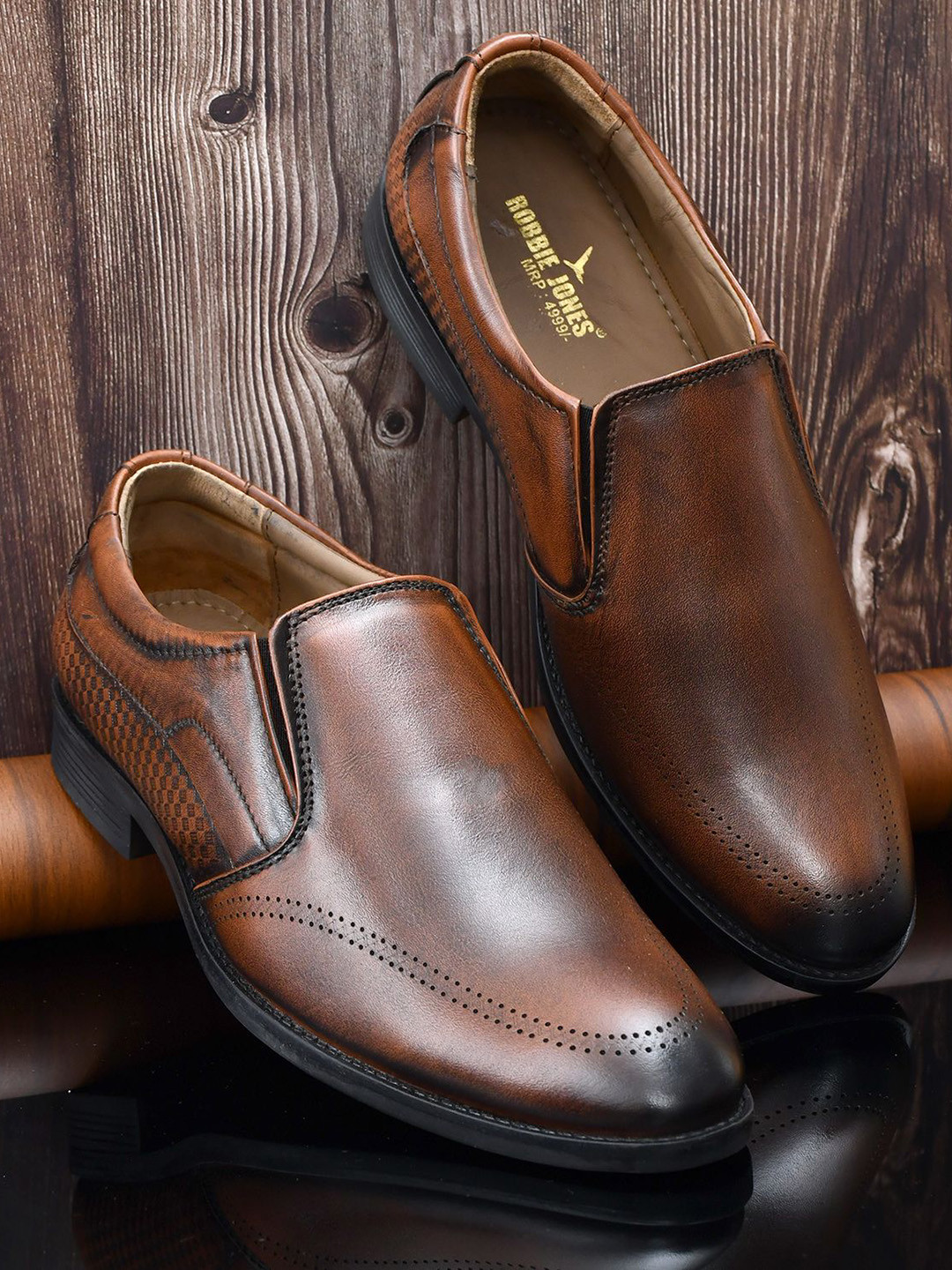 Robbie Jones Men Genuine Leather Formal Slip-Ons