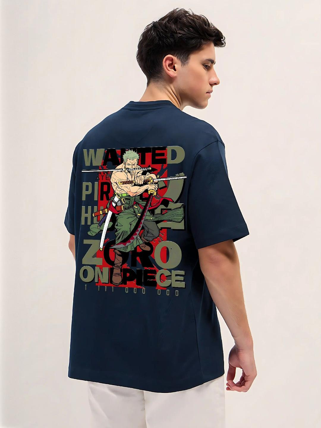 MEGAKART Men Navy Blue Pure Cotton Printed Tshirts