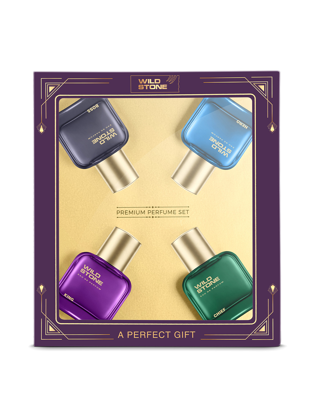 Wild stone Men Premium Perfume Gift Set 30 ml each - Hero + King + Boss + Chief