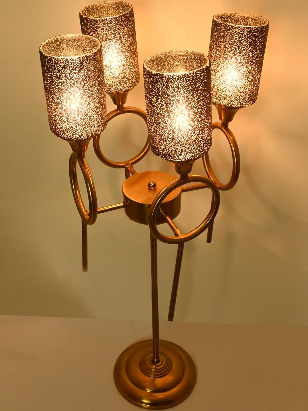 SOMIL Metal Base with Glass Shades Floor Lamp