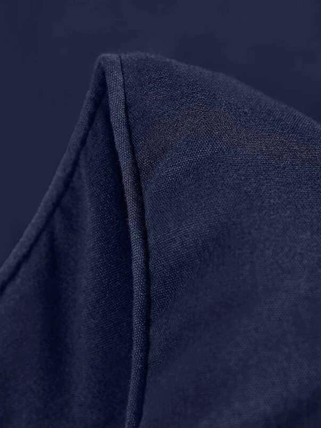 Doristyle Blue 500 GSM Checked Microfiber Single Bed Comforter