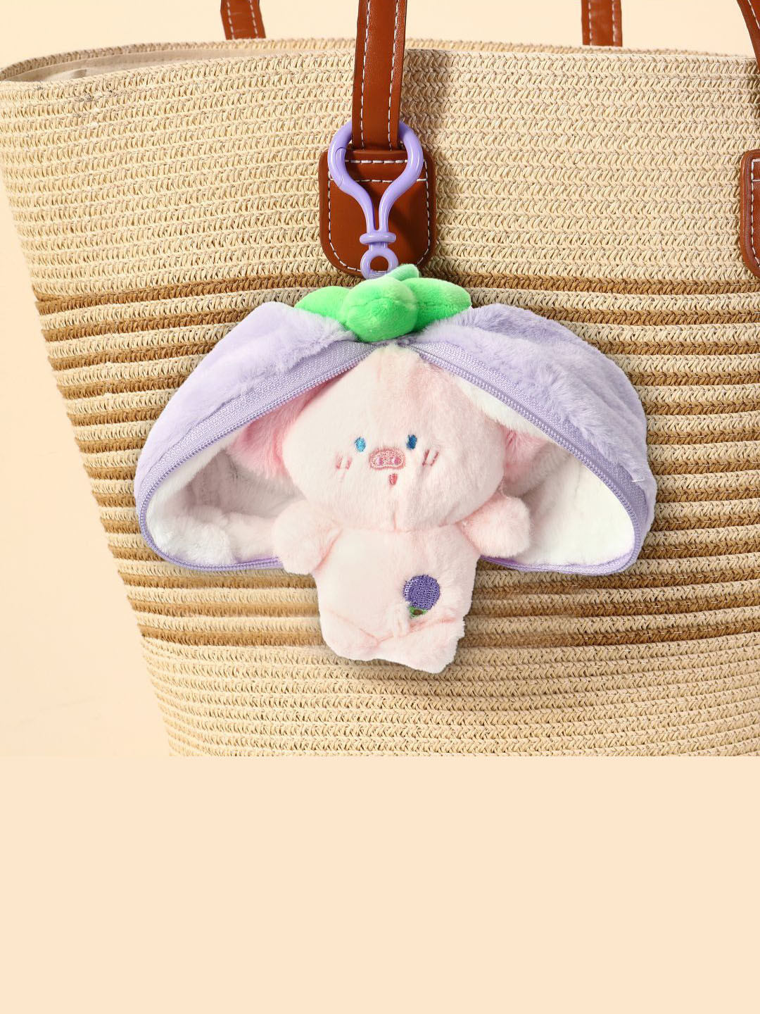 SALTY Mini Furry Zipper Pouch Bag Charm