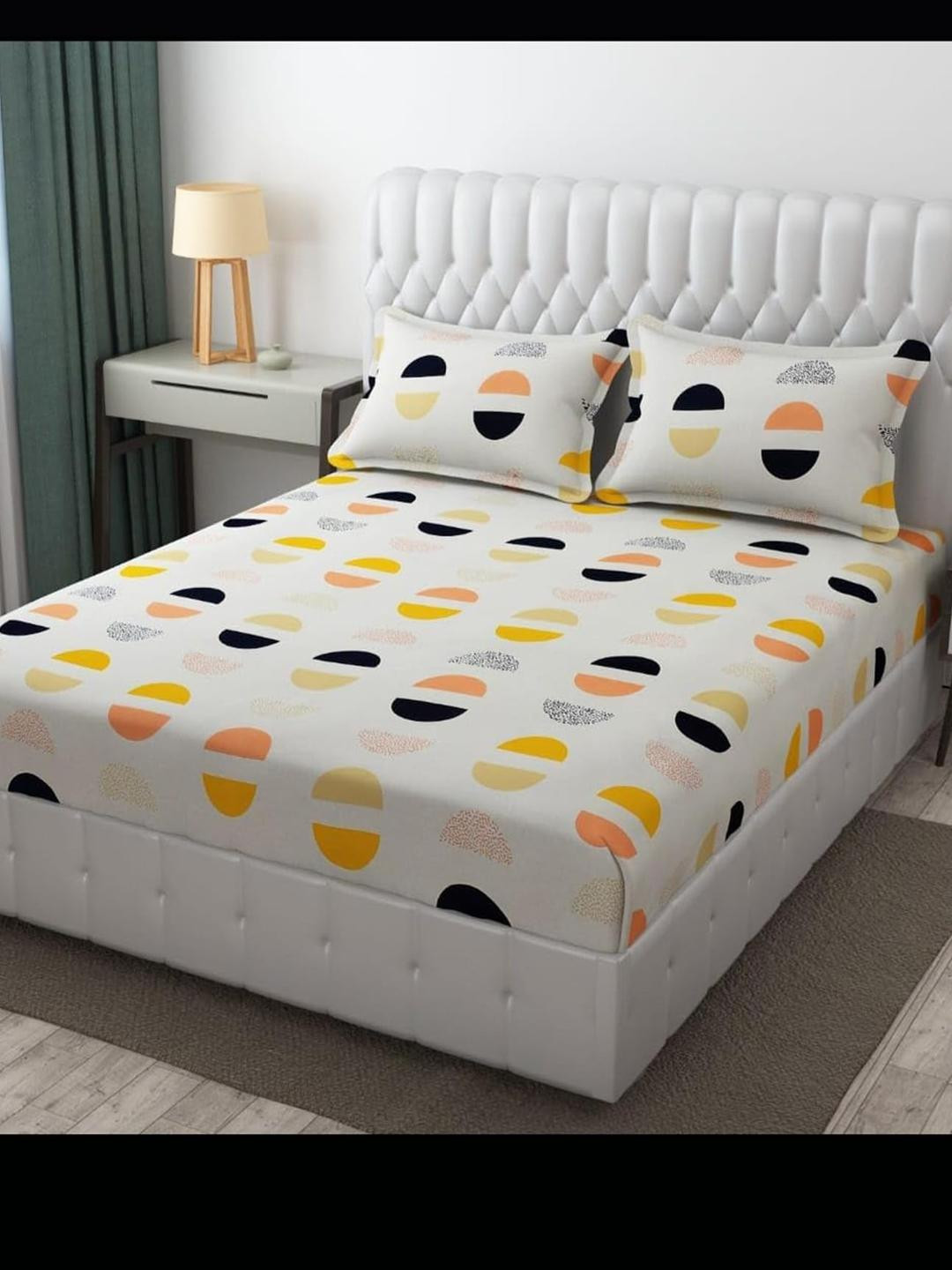 TINDLER KNOTS White Cotton 300 TC Bedsheets
