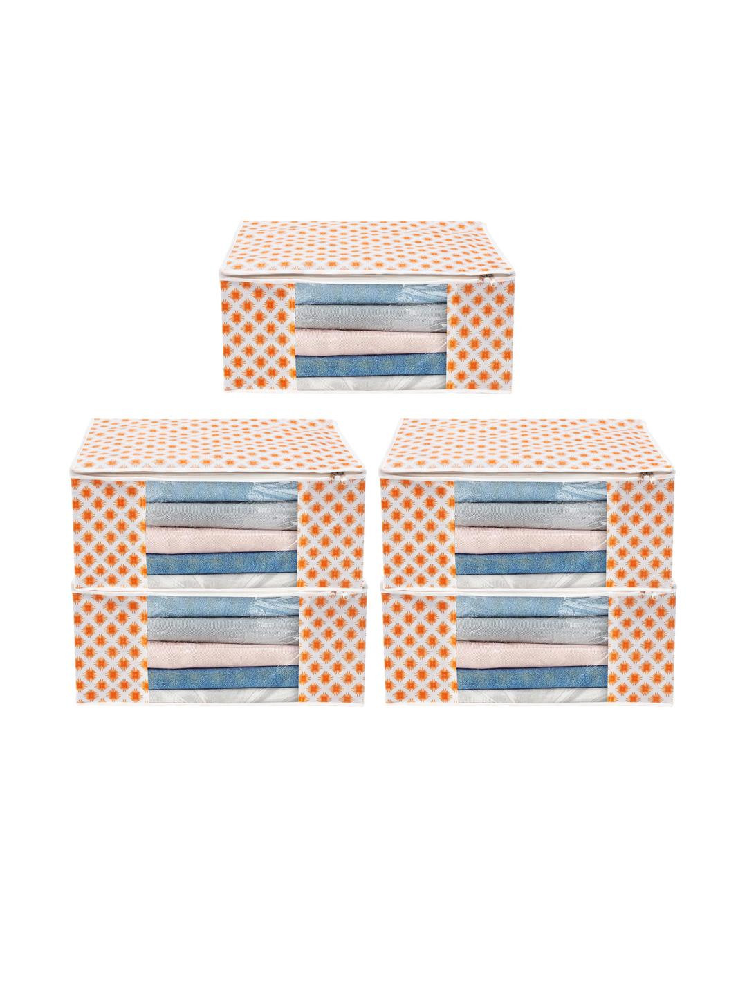 AMAK INC Orange Fabric Multi-Utility Wardrobe Organisers